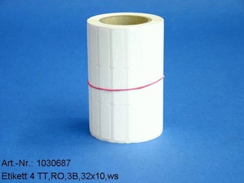 Thermotransferetikett 4 (3-bahnig) - 32 x 10 mm [100% BPA frei]