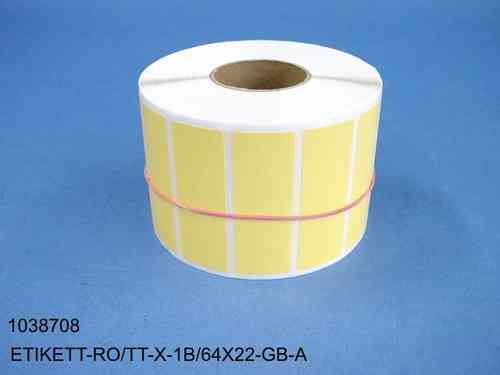 Thermotransferetikett 7C - gelb - (1-bahnig) - 64 x 22,5 mm [100% BPA frei]