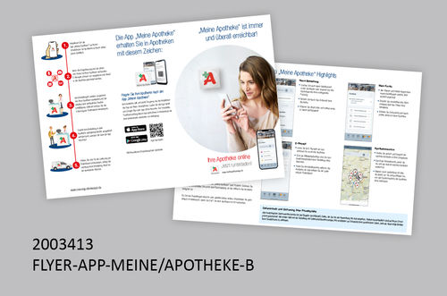 Werbe-Flyer für App "Meine Apotheke"