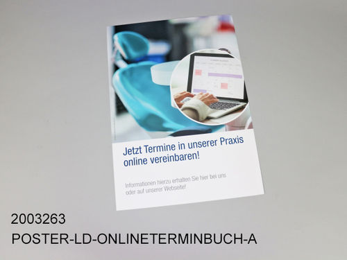 Poster für LinuDent Online-Terminvergabe, Format DIN-A3