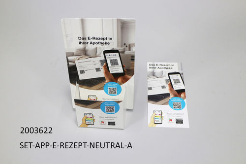 Aufsteller + Werbe-Flyer für App - E-Rezept